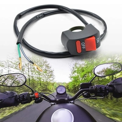 Picture of Motorcycle Headlight Switch Handlebar Toggle Switch with On Off Push Button for U5 U7 U2 Motorcycles Scooter Electrombile Motorbike  