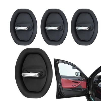 Picture of 4Pcs Car Door Latch Guard Protective Cover, Car Door Lock Latches Shock Cover, Universal Protection Latches Covers, Vehicle Doors Locks Guard Stopper Set  