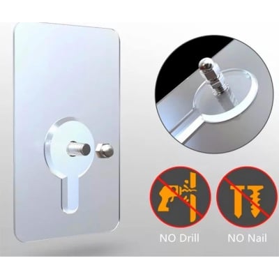 Picture of 5 x Adhesive Wall Screws Hanging Nails for Hanging Adhesive Screws Wall Mounting Hooks for Kitchen, Bathroom, Bedroom, Living Room  