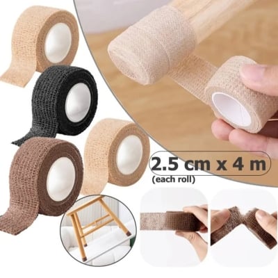 Picture of 1 Pcs (2.5 cm x 4 m) Home Office Universal Chair Leg Covers and Table Leg Protective Pads,Sound off Reduce Noise Anti-slip and Wear-resistant Floor Mats for Tables and Chairs Brown 