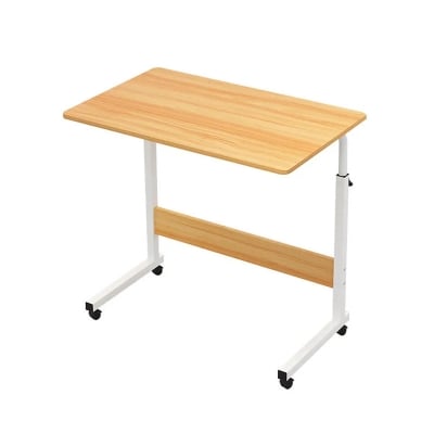 Picture of Portable Studying Desk Height Adjustable Bedside Laptop Table Brown 