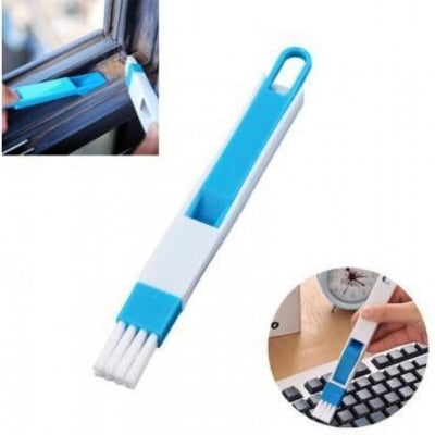 Picture of Window Slot Keyboard Dust Removal Cleaning Brush With Mini Dustpan Blue 
