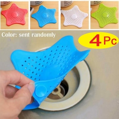 Picture of 4 Pc Sink Filter Kitchen Sink Strainer Sewer Drain Strainer Bathtub Drain Cover Hair Catcher Multicolor 