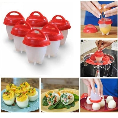 Picture of Non Stick Silicone Egg Cooker Hard Boiled Without The Shell 6pcs Make Delicious Egg Dishes  