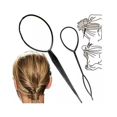 Picture of Magic Pull Hair Needle Pull Pin Bun Hairstyle Maker Twist Tool Hair Hoop Stick  