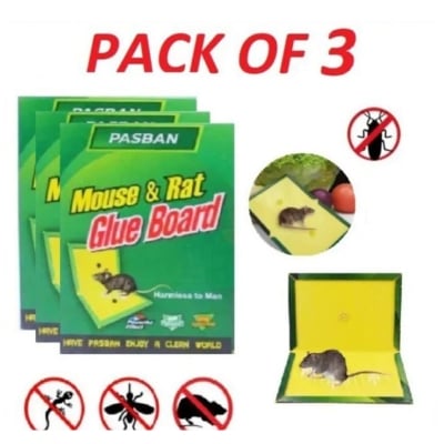 Picture of Mouse & Rat Glue Traps 3 Pack Heavy adhesive Mouse Glue Traps China Green 