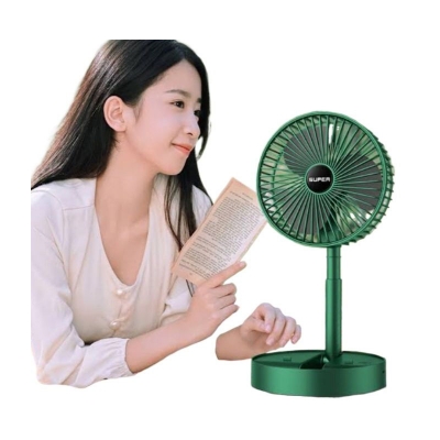 Picture of Study charge fan folding height adjustable speed fan China Rechargeable dask fan Multicolor 