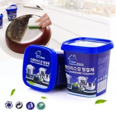 Picture of Oven & Cookware Cleaner Stainless Steel Cleaning Paste Remove Stains from Pots Pans Multi-Purpose Cleaner & Polish Removes Household Cleaner  