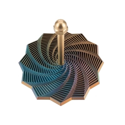 Picture of 3D Expanded Sensory Fidget Star, Expandable Fractal Fidget Hexagon with Handle, Honeycomb Whirling Spiral Design, Stress Relief Sensory Whirling Spiral for Office Multicolor 