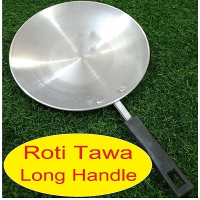 Picture of 25 cm aluminiam Roti Tawa with long handle Silver 
