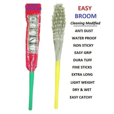 Picture of 1pcs Zero Dust Broom with Extendable Long Handle Broom Stick for Home Floor Cleaning and Ceiling Cleaning, Made of Washable Fibers (Plastic) Brooom  