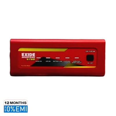 Picture of EXIDE STAR INVERTER 1125 VA PURE SINEWAVE  12 V FOR SINGLE BATTERY