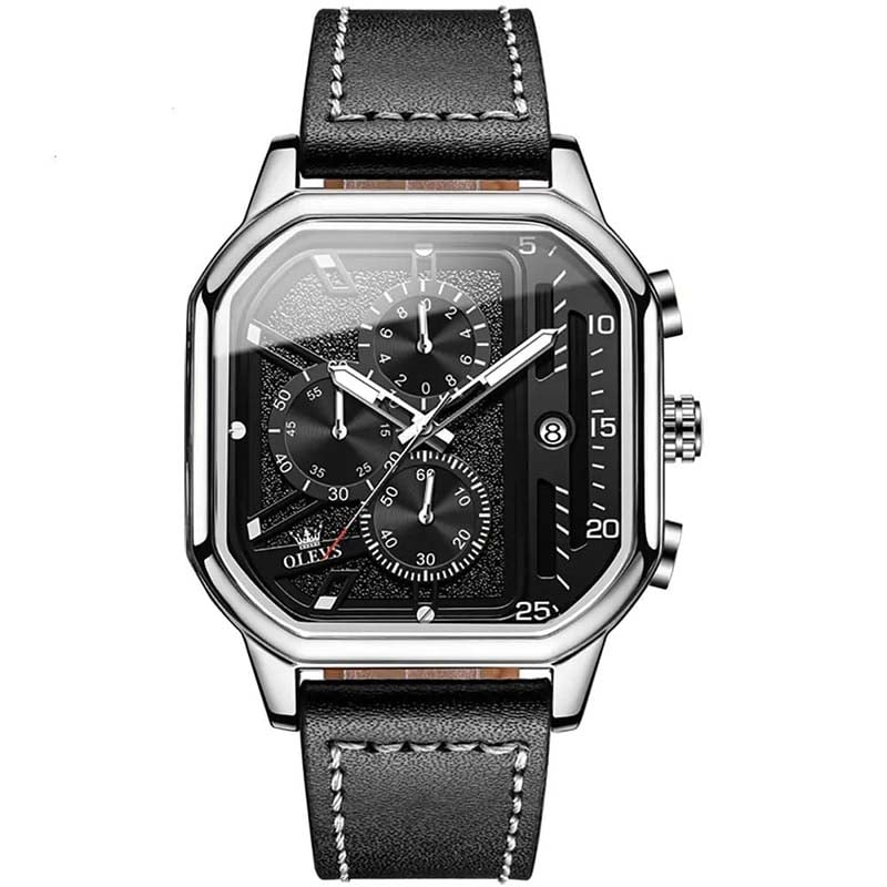 Picture of Inspired by Square Skeleton Quartz Watch For Men-Gold