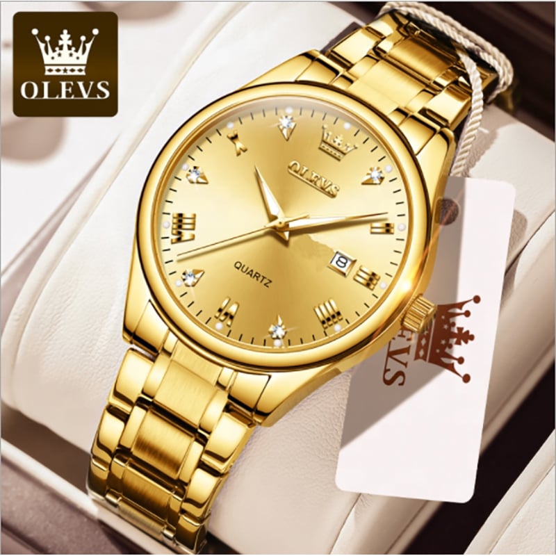 Picture of OS 5563 copy Golden Stainless Steel Analog Wrist Watch For Men - Watch For Men -Blue silver