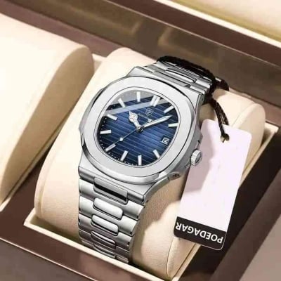 Picture of Inspired by podeghar 613 Luxury Watch Business Waterproof Male Clock Luminous Date Stainless Steel Square Quartz Men Watch