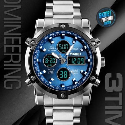 Picture of Versatile -Choice and Remark -SKMEI Fashionable Quartz Dual Display Watch 1389- Avant-garde Qualityful - Easy To care and Longive