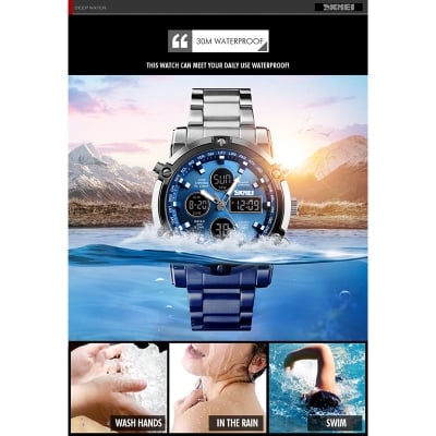 Picture of Versatile -Choice and Remark -SKMEI Fashionable Quartz Dual Display Watch 1389- Avant-garde Qualityful - Easy To care and Longive