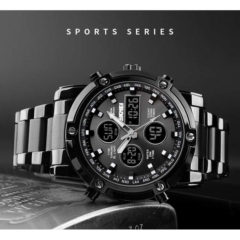 Picture of Versatile -Choice and Remark -SKMEI Fashionable Quartz Dual Display Watch 1389- Avant-garde Qualityful - Easy To care and Longive