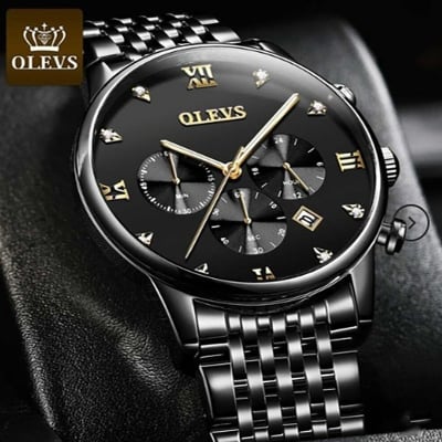 Picture of Inspired by OLi-VS Luxury Men's Watch Stainless Steel Strap Quartz Watch Casual Chronograph Luminous Waterproof Watch for Men - 2868