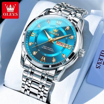 Picture of Luxury Top Brand OLEVS Quartz Watch for Men Stainless Steel Waterproof Watches -Lighter