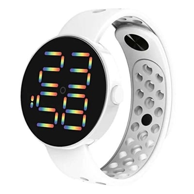 Picture of New LED Electronic Watch R1 Rainbow Press Key Waterproof ultra -thin digital fashion sports student electronic watch - Watch For Men - Watch - Watch For Men - Watch - ঘড়ি - Watch For Men