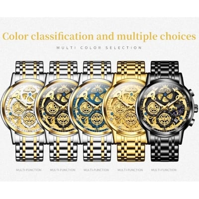 Picture of Inspired by olevs 9947 Top Luxury Brand Chronograph Stainless Steel Wristwatch For Men - Watch