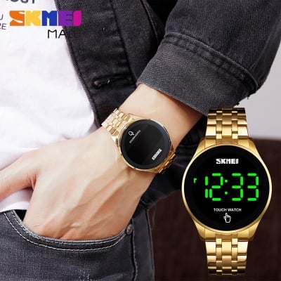 Picture of SKMEI 1579 Sports Fashion Touch Screen Stainless Steel Digital Waterproof Casual Watches for Men 1579