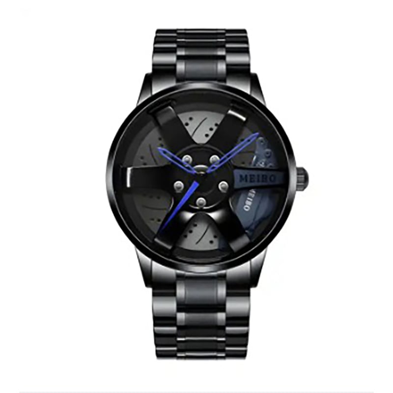 Picture of Inspired by skemi 1990 Rotation Wheel Creative Fashion Men's Stainless Steel Clock - Very Comfortable And Fashionable, Easy To Clean