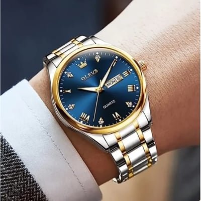 Picture of Inspired byolevs  Luxury Watches Men Waterproof Fashion Sports Watch Stainless Steel Blue Military Quartz Wristwatch Male Clocks
