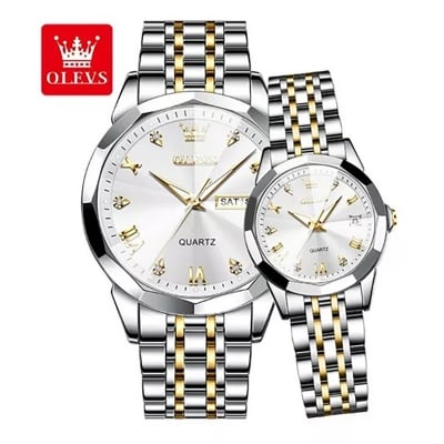 Picture of Inspired by 9931 couple set luxury fashion waterproof stainless steel imported quartz movement wrist-watch for couple