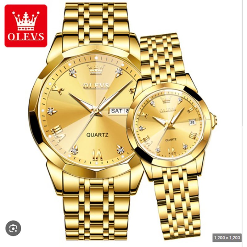 Picture of Inspired by 9931 couple set luxury fashion waterproof stainless steel imported quartz movement wrist-watch for couple