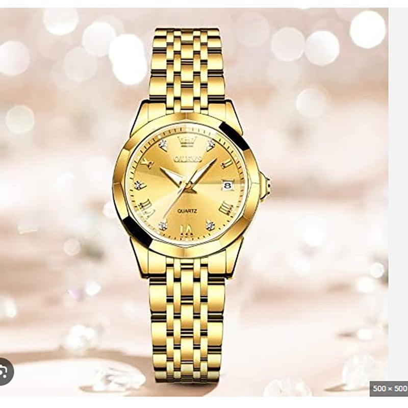 Picture of Inspired by olevs Oli-vs 9931 new luxury fashion waterproof stainless steel imported quartz movement Ladies watch- White Gold