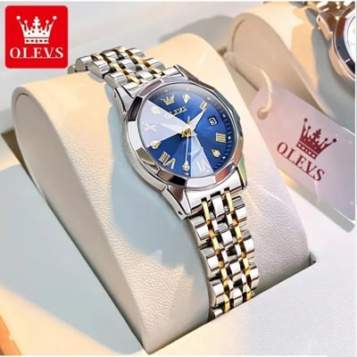 Picture of Inspired by OLi-VS 9931 Luxury Water-resistant women Quartz Wristwatch- Silver Gold blue black white