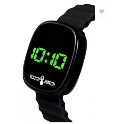 Picture of Ultra Black Square Touch Digital Watch - For Boys & Girls D-69 Ultra LED Touch Screen For Kids LED