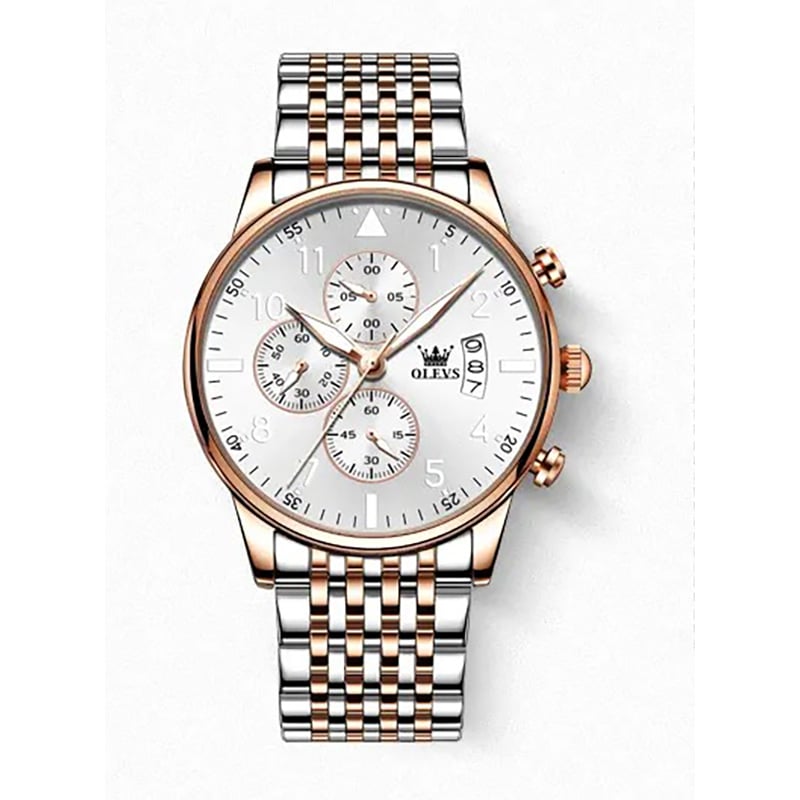 Picture of Inspired by Inspired by LEV-S 2868 Men Watch Choronograph Water Resistant Stainless Steel Watch For Men-Silver