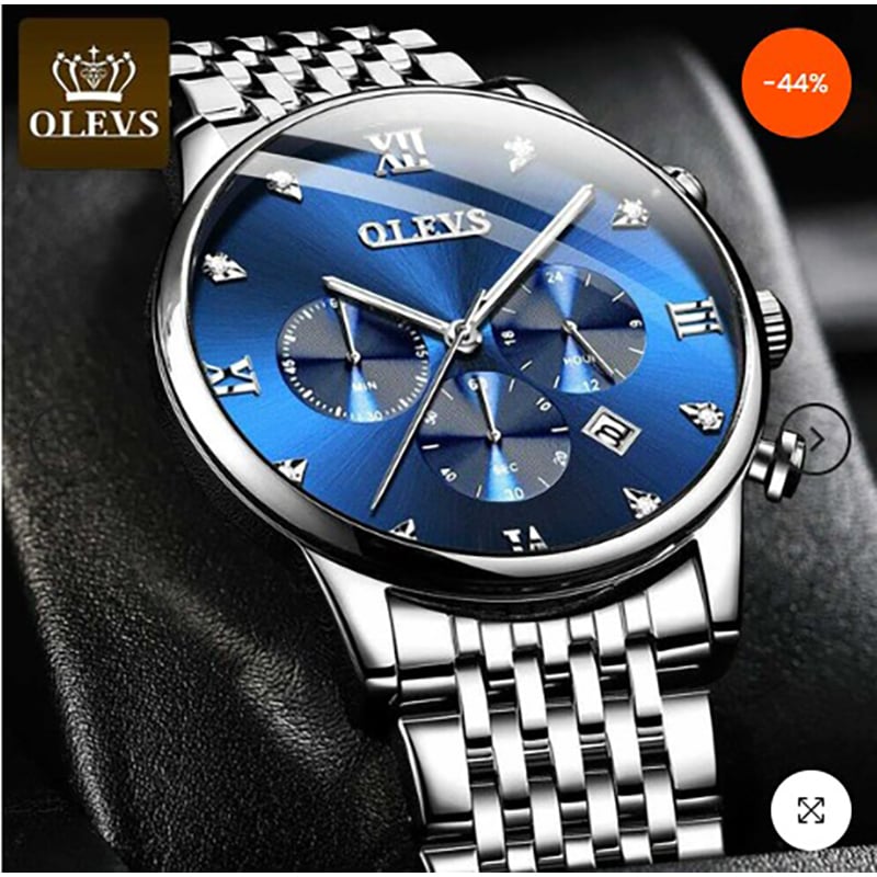 Picture of Inspired by Inspired by LEV-S 2868 Men Watch Choronograph Water Resistant Stainless Steel Watch For Men-Silver
