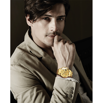 Picture of Inspired by olevs  Watch Men Stainless Steel Watches Luxury Diamond Chronograph Multifunction Men Wrist Watch with Date Business Classic Dress Watch for Men Gift for Men reloj de Hombre