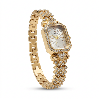 Picture of Inspired by Ro-lex- update Ro-lex Bracelet Set Square Full Sky Star Full Diamond Women's Watch