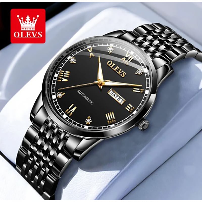 Picture of Inspired by Olevs Fashion Business 6602 Watch for Men Waterproof Stainless Steel Strap Men's Watch -2 YEARS WERRNTY
