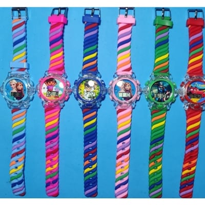 Picture of Cute Watch for Kids Boys Girls Fashion Luminous Children's Quartz Watch Cartoon Pattern Silicone Casual Baby Clock Kids Watch
