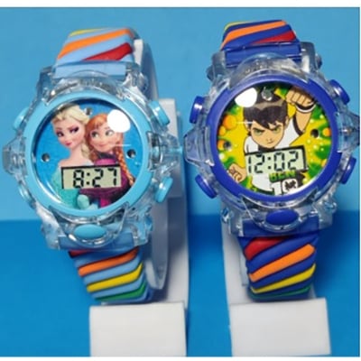 Picture of Cute Watch for Kids Boys Girls Fashion Luminous Children's Quartz Watch Cartoon Pattern Silicone Casual Baby Clock Kids Watch