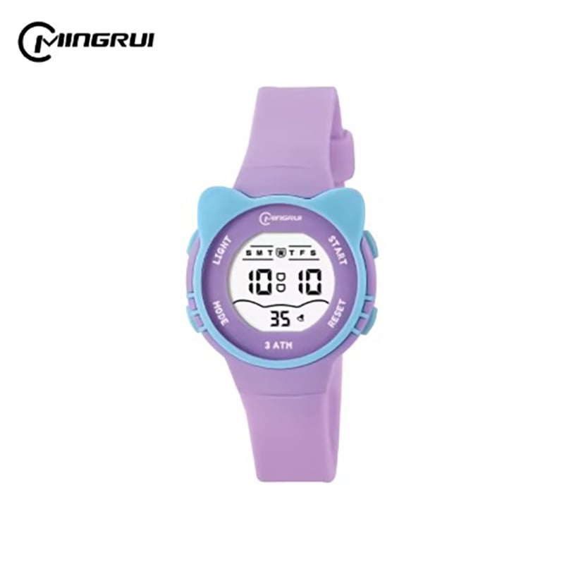 Picture of Inspired by Cartoon Cat Design Colorful Electronic Kids Watch, 30m Water Resistant Swimming Children Digital Wristwatch