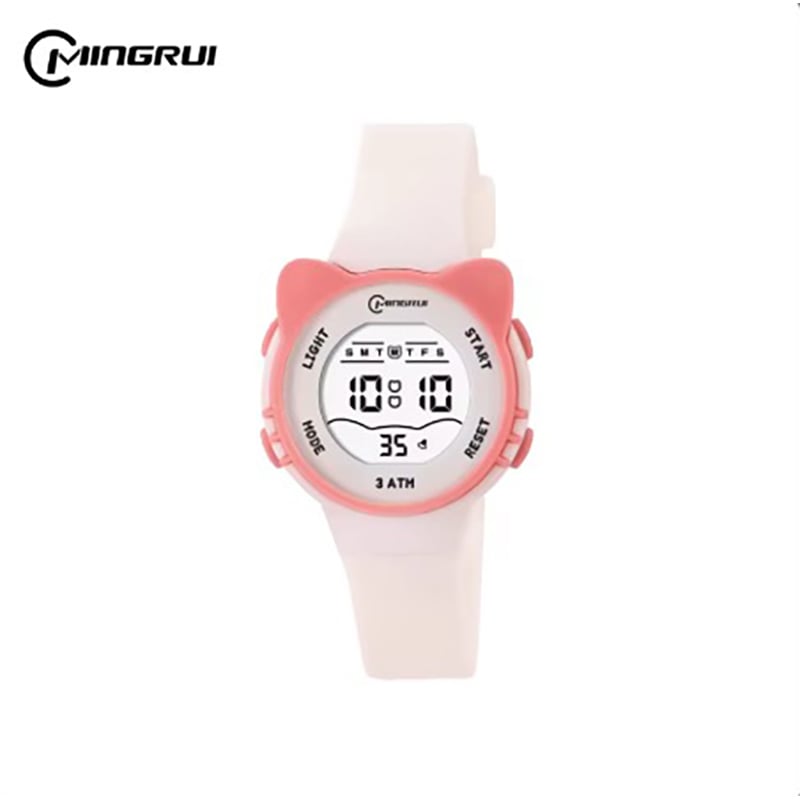 Picture of Inspired by Cartoon Cat Design Colorful Electronic Kids Watch, 30m Water Resistant Swimming Children Digital Wristwatch