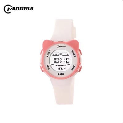 Picture of Inspired by Cartoon Cat Design Colorful Electronic Kids Watch, 30m Water Resistant Swimming Children Digital Wristwatch
