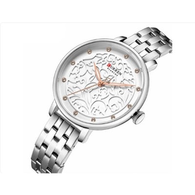 Picture of Inspired by CN 9046 Silver/golden Stainless Steel Analog Watch For Women. Watch/Ladies Watch/Wristwatch.