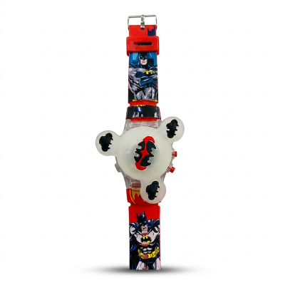 Picture of Time Up Digital Dial Cartoon Revolving Cap Glowing Light Cartoon Printed Strap Colorful Kids Watch for Boys & Girls (Age:4-12 Years) -RC56-Y