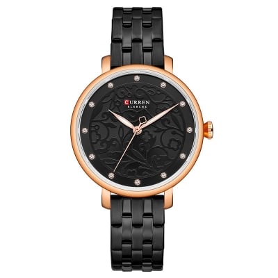Picture of Inspired by curren big pati  rt Big Dial Stainless Steel Ladies Watch – 9041