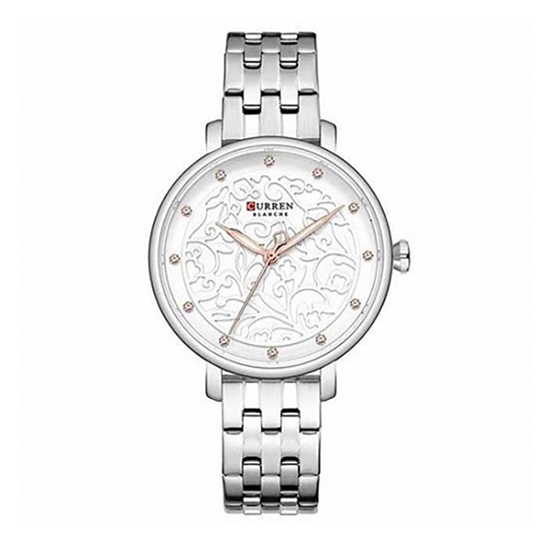 Picture of Inspired by curren big pati  rt Big Dial Stainless Steel Ladies Watch – 9041