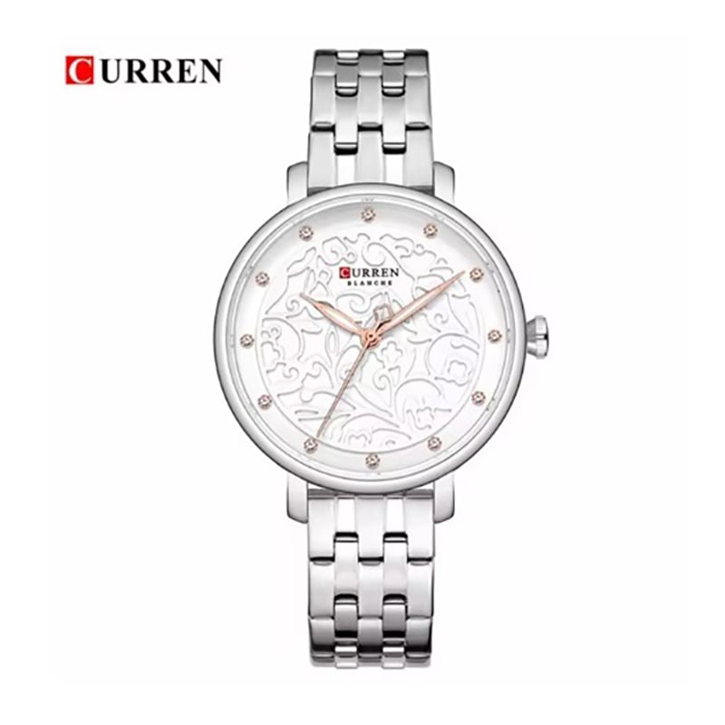 Picture of Inspired by CNN 9046 Silver/golden Stainless Steel Analog Watch For Women. Watch/Ladies Watch/Wristwatch.