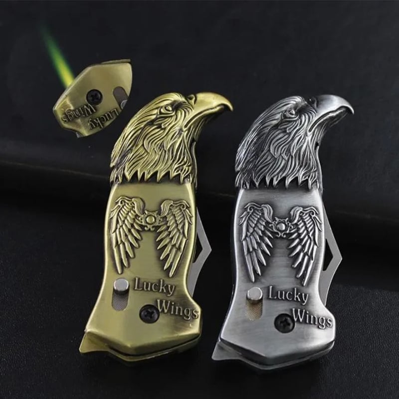 Picture of Torch Lighter, Windproof Double Flame Dragon Butane Lighter, Cool Dual Jet Flame Refillable, Creative Gift for Men